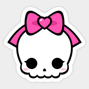 Cute Kawaii Skull Sticker